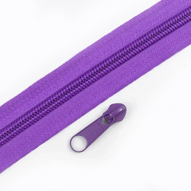 Rainbow Nylon Zipper with Slider Bags for Garment Decoration and Repair – Available in Multiple Lengths