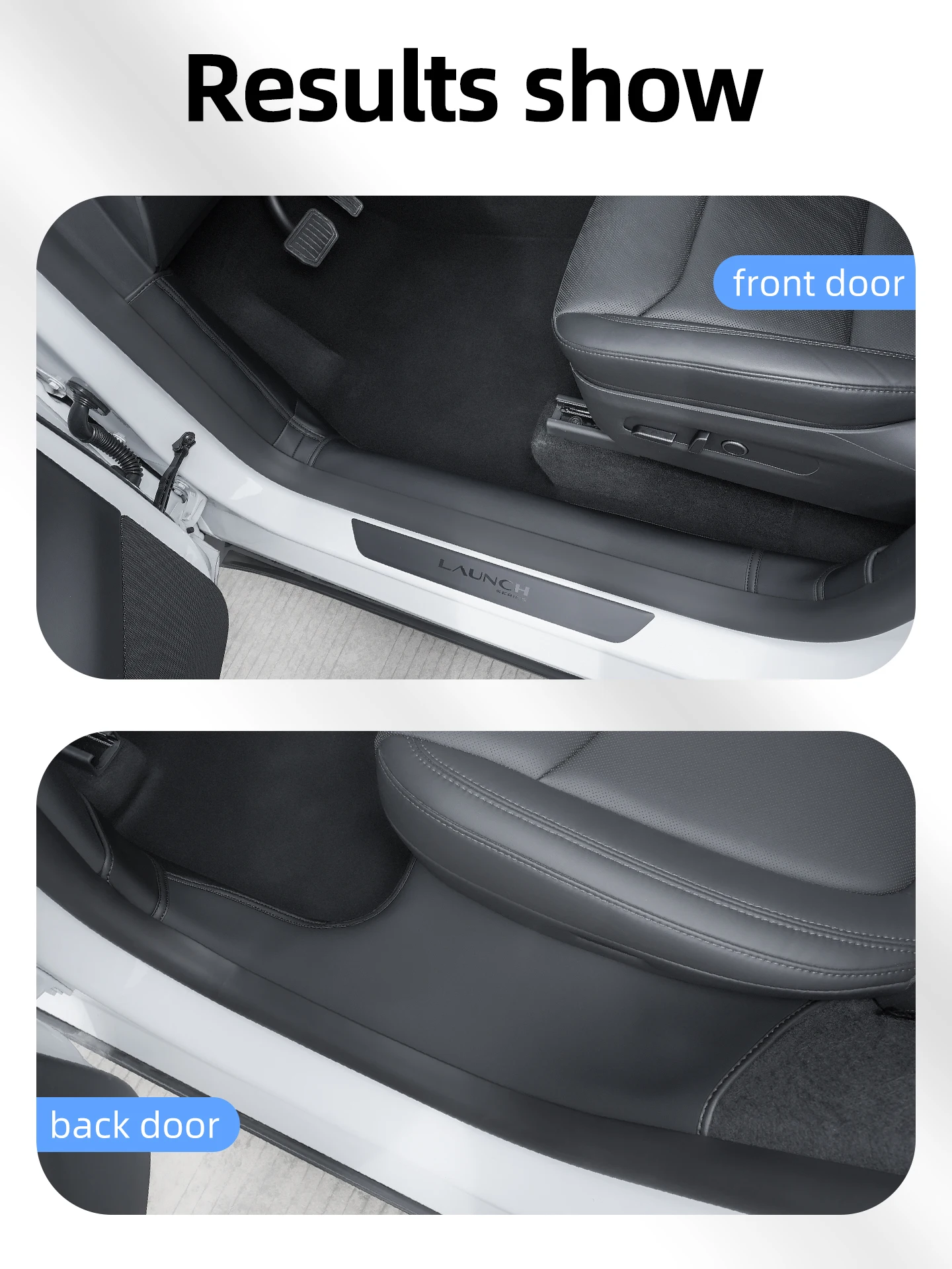 Für Tesla Model Y Juniper 2026 2025 Vordere und Hintere Türschwellenschutzauflagen Automotive Interior Wildleder Schutzpolster Zubehör – Detail 4
