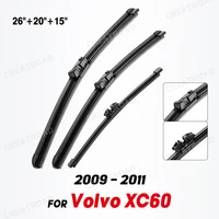 Wiper Front & Rear Wiper Blades Set For Volvo XC60 2009 - 2011 Windshield Windscreen Window Brushes 26"+20"+15" 1