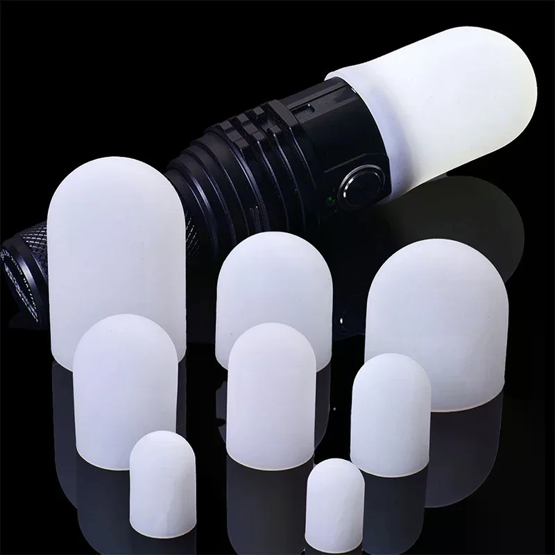 Premium Silicone Elastic Flashlight Lampshade, 2-Pack, 14-75MM, High Quality