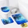 Home bathroom floor mats Bath Foot mat Animal oil paint style modern bathroom accessorie rug Toilet mat Bathtub anti-slip carpet 5