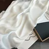 Fashion 90x180cm Solid Color Satin Muslim Hijab Soft Silk Feeling Headscarf Outdoor Beach Sunscreen Shawl 5