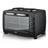 55L 2 in 1 Hot Plate Kitchen Portable Small Oven for Baking Electric Microwave Oven with Visual Glass Door 3