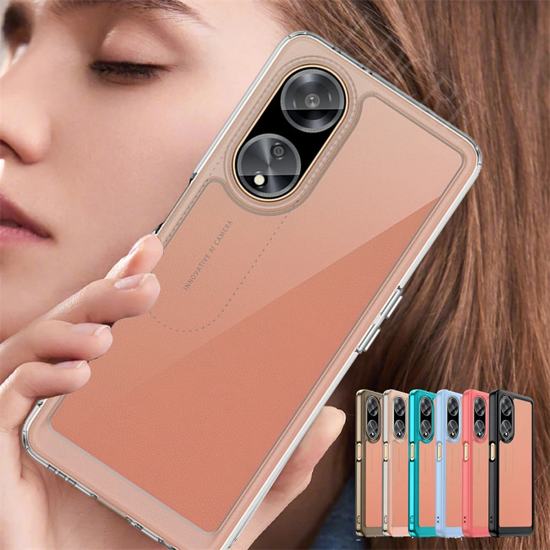 SEAHAI Cover per Oppo A98 5G, Glassato Traslucido Dura PC Protettiva Custodia Silicone TPU Bumper Antiurto AntiGraffio Case con 360° Anello Supporto, Nero