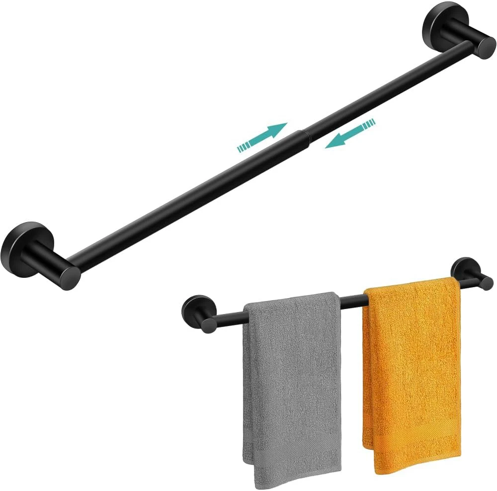 Adjustable Towel Bar Retractable Stainless Steel Rustproof Wall-mounted Extended Towel Holder For Bathroom Kitchen Accessories towel rack towel holder