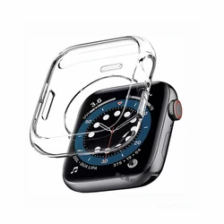 Durable Full TPU Bumper Cover for Apple Watch - No Screen Protector Included (Transparent)