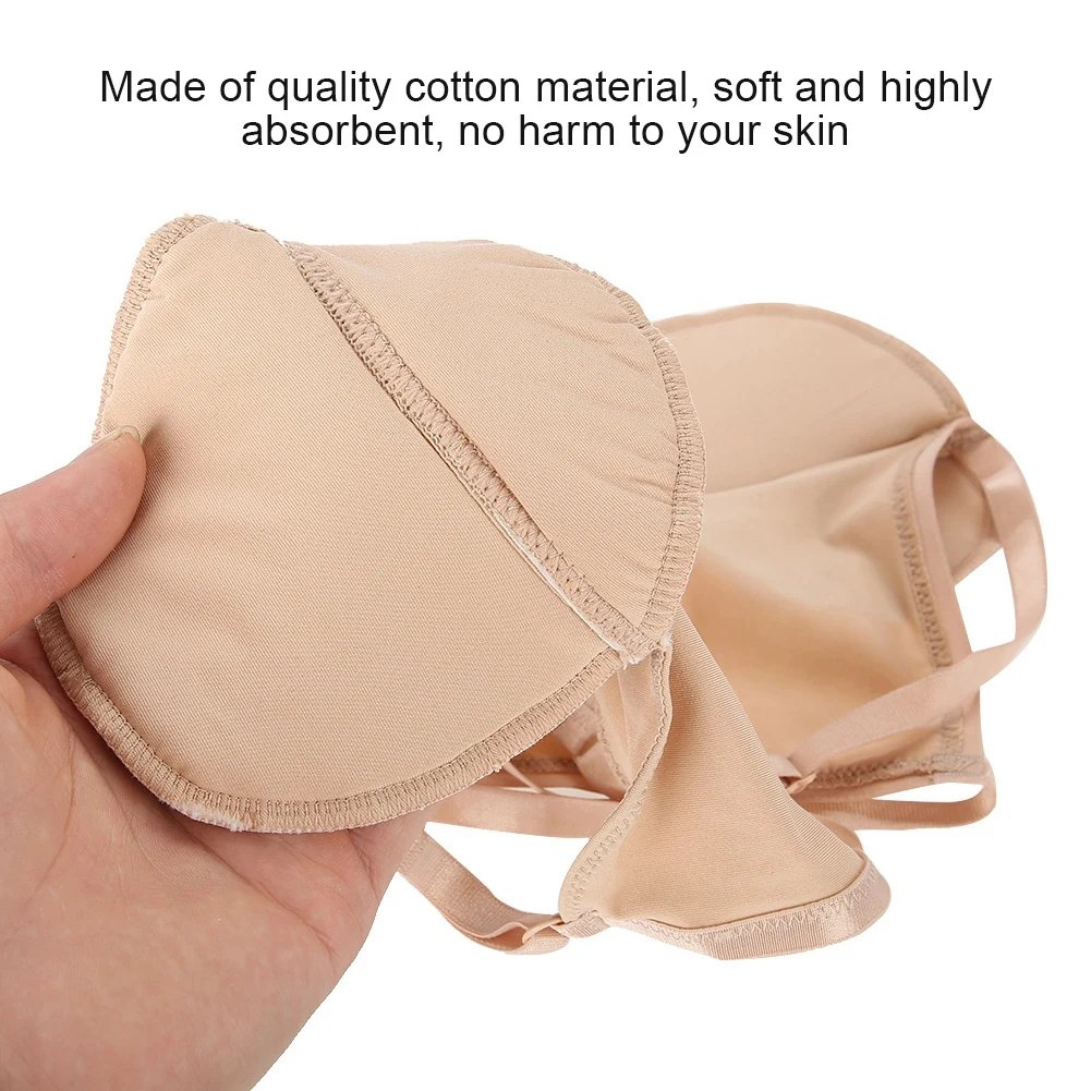 Reusable Cotton Armpit Sweat Guard Bra Underarm Sweat Absorbent Pads Skin Tone Sweat Guard Bra Underarm Sweat Guard Underarm Pad 3