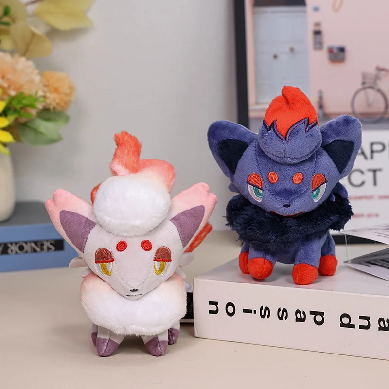 13 cm Neue Pokemon Plüsch-schlüsselanhänger Zorua Charme Hisui Hisuian Stofftier Anhänger Weiche Puppe Geschenk – Detail 1