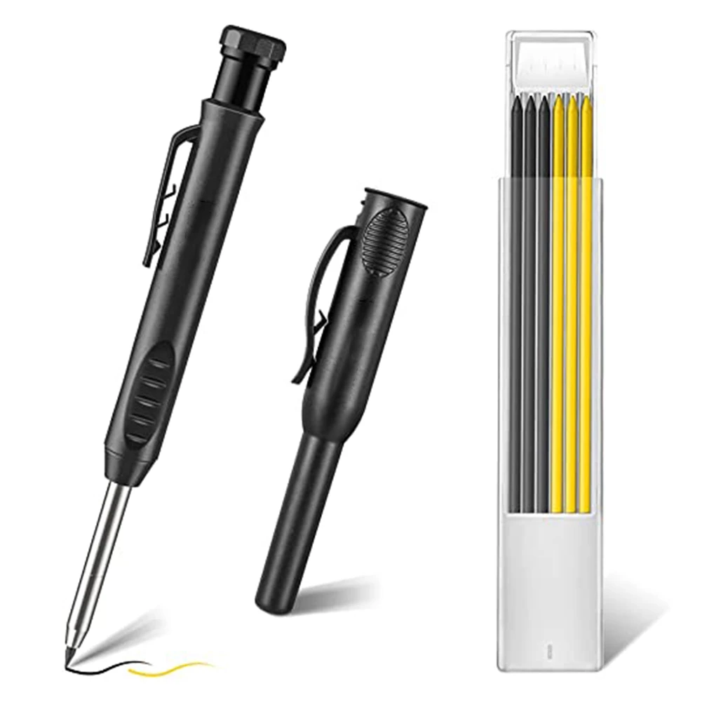 

Плотничный карандаш с держателем для карандашей, со встроенной точилкой и держателем для ручек для деревообрабатывающего строительного архитектора