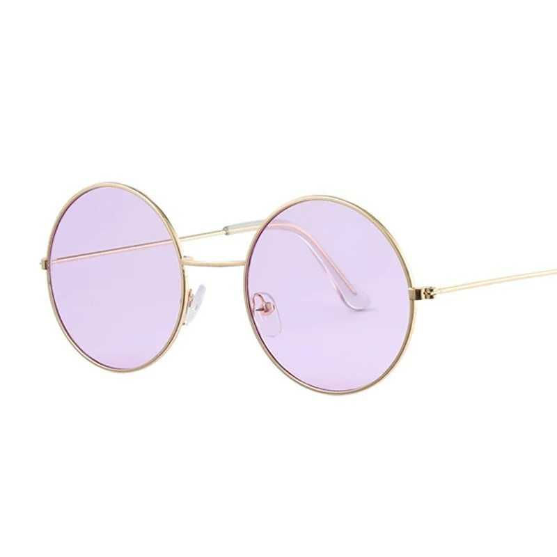 

Classic Round Sunglasses Woman Brand Designer Retro Sun Glasses For Male Female Metal Frame Ocean Mirror Oculos De Sol Feminino