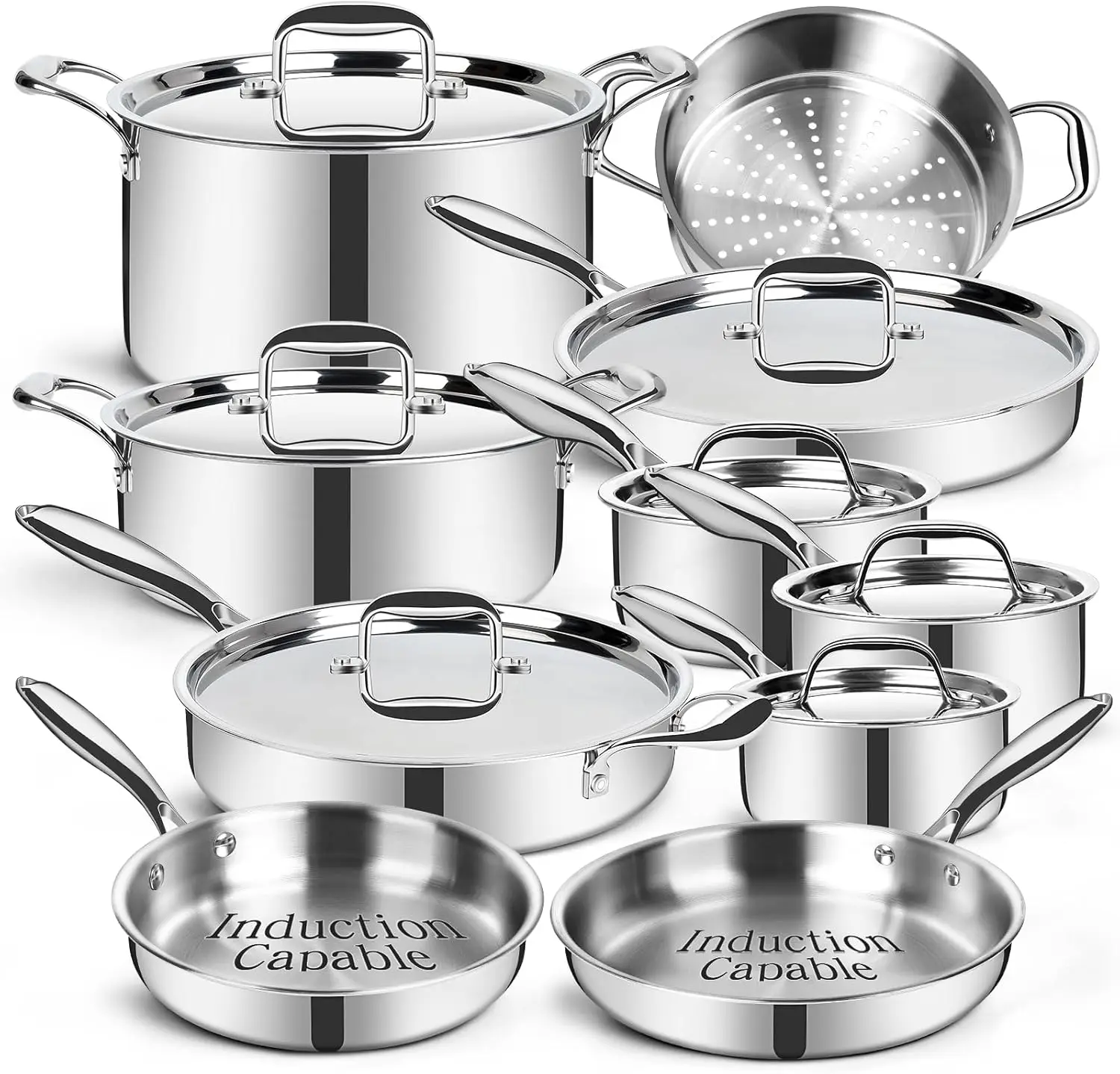 17 Pc Stainless Steel Cookware Set 1