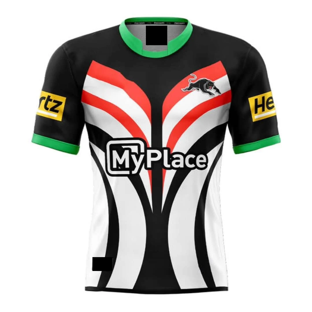 Black Panthers Men's ANZAC/Home and Away/Legion/Indigenous/Training Clothing/High Quality Home and Away