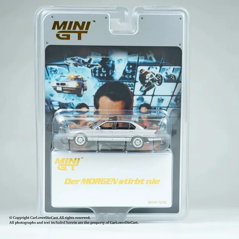 미니GT 1:64 스케일 750IL 007 합금 자동차 모형 컬렉션 전시 장난감 선물 기념품