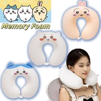 Memory Foam Cartoon Chiikawa U-shaped Neck Pillow Hachiware Portable Comfortable Travel Pillow Nap Office Kid Adult Washable 1