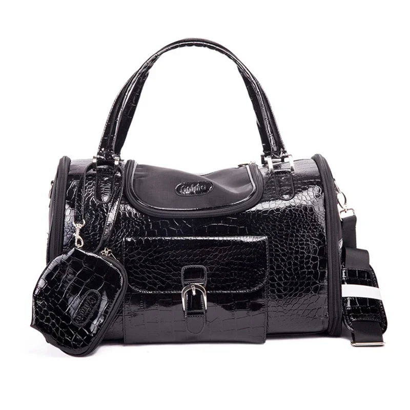 

3 Colors Pet Puppy Dog Carrier S/L Outdoor Travel Dog Shoulder Bag PU Single Comfort Sling Handbag Houndstooth Tote Pouch