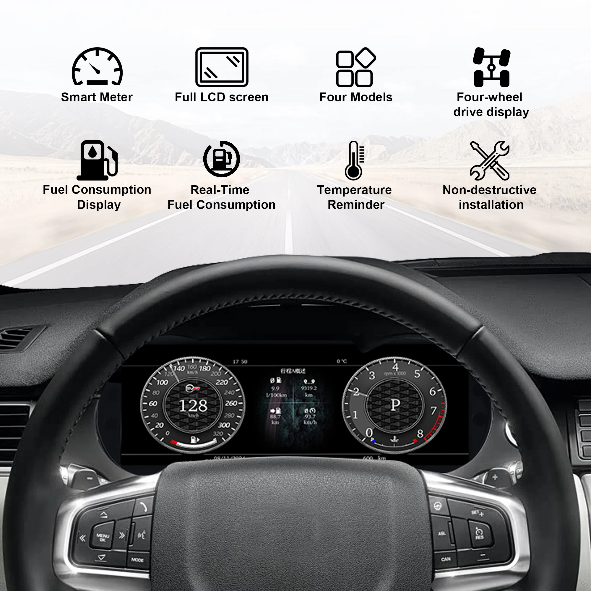 Digital Instrument Cluster For Land Rover Discovery Sport 2015-2019 Speedometer,