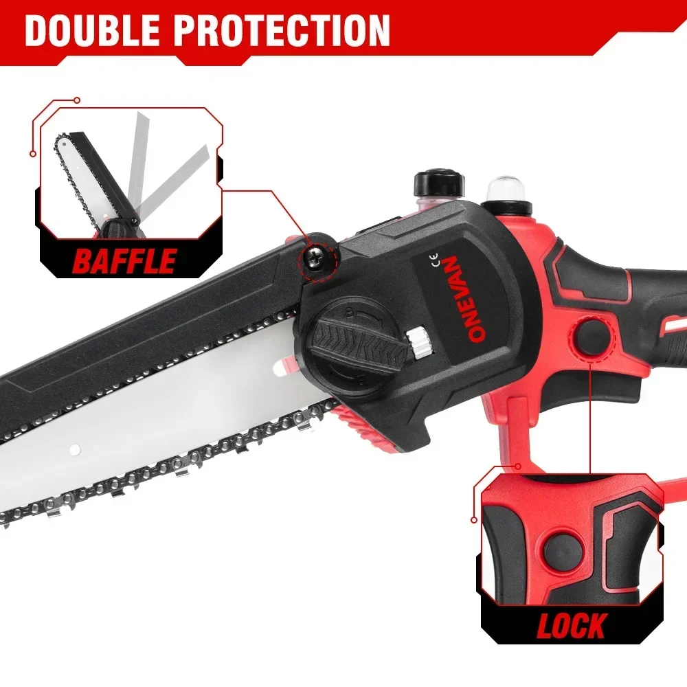 6 Inch Electric Saw Cordless Chainsaw Woodworking Handheld Rechargeable Pruning Garden Power Tool for 21V 18V Battery electric chainsaw,electric saw