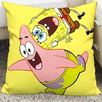 Cartoon Spongebob Squidward Pillowcase Kawaii Home Room Decoration Living Room Sofa Cushion Cover 2