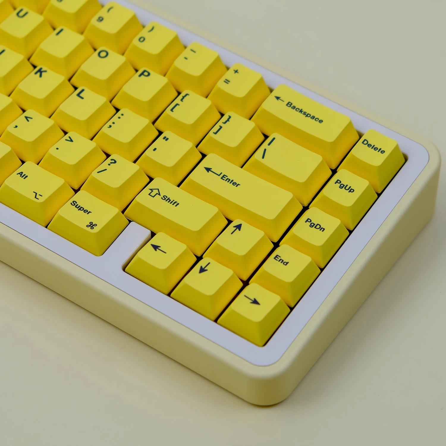 Teclado Amarelo Keycaps 155 Chaves Inglês Perfil Cereja Pbt Sublimação Dye Switch mx Teclado Mecânico Gk61 64 68 75 - Imagem 4