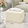 Water Ripple Tissue Box Living Room Desktop Transparent Glacier Pattern Tissue Box Home Coffee Table Napkin Plastic Storage Box 6