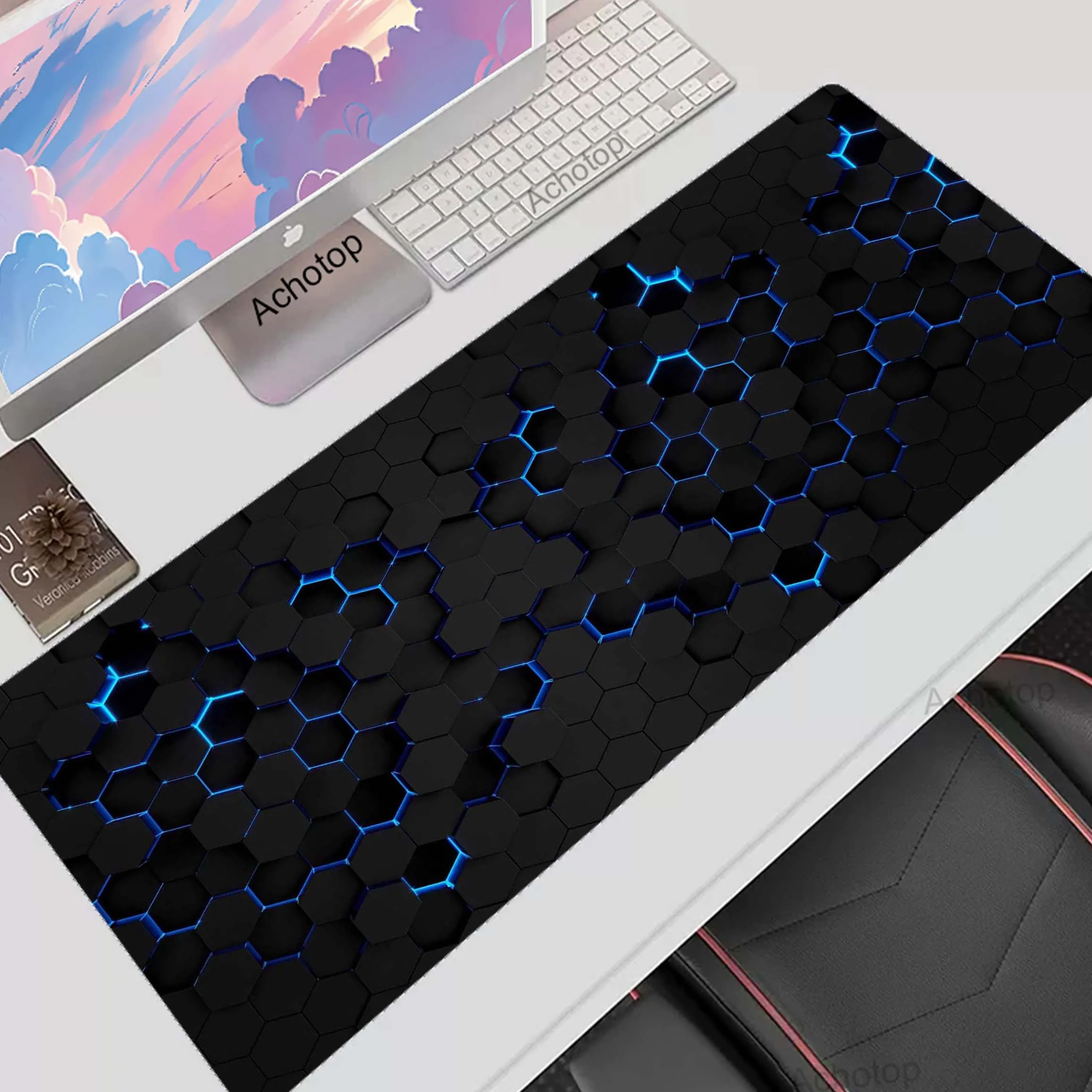 

Computer Mouse Pad Geometry Gaming Accessory Mousepad Large Desk Computer Desige Mat Gamer Rubber XXL 1200x500 Mause Carpet Run