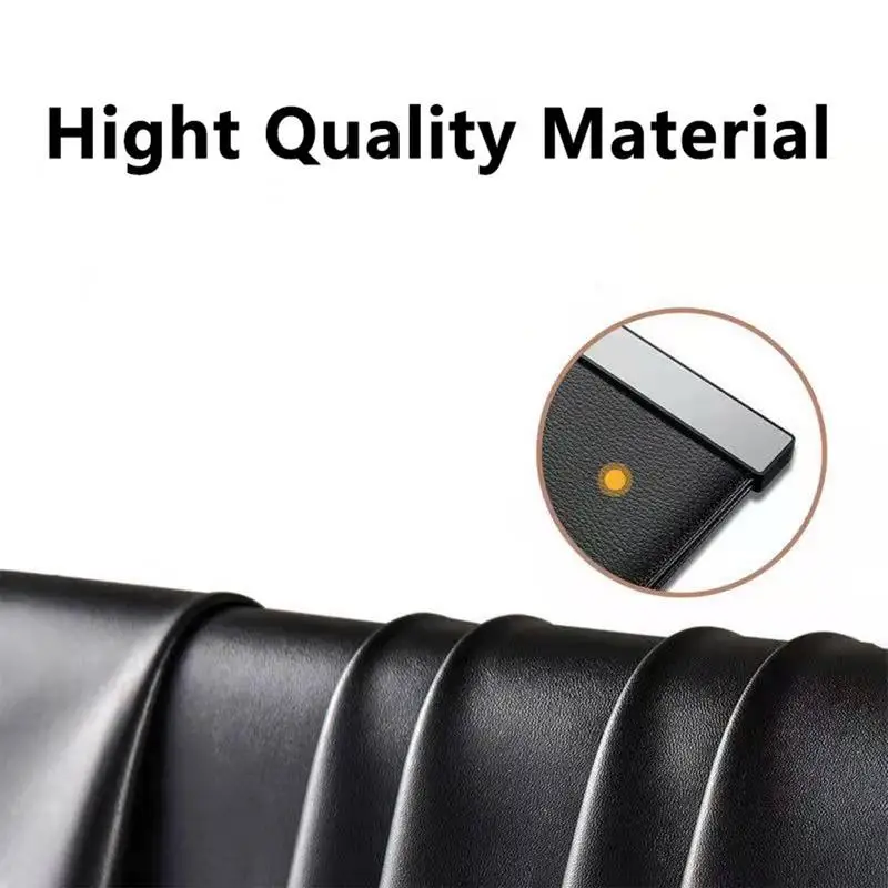Car Trash Bag Hanging Garbage Bin With Pockets Suitable For Tesla Model 3YX Waterproof PU Leather Auto Rubbish Supplies