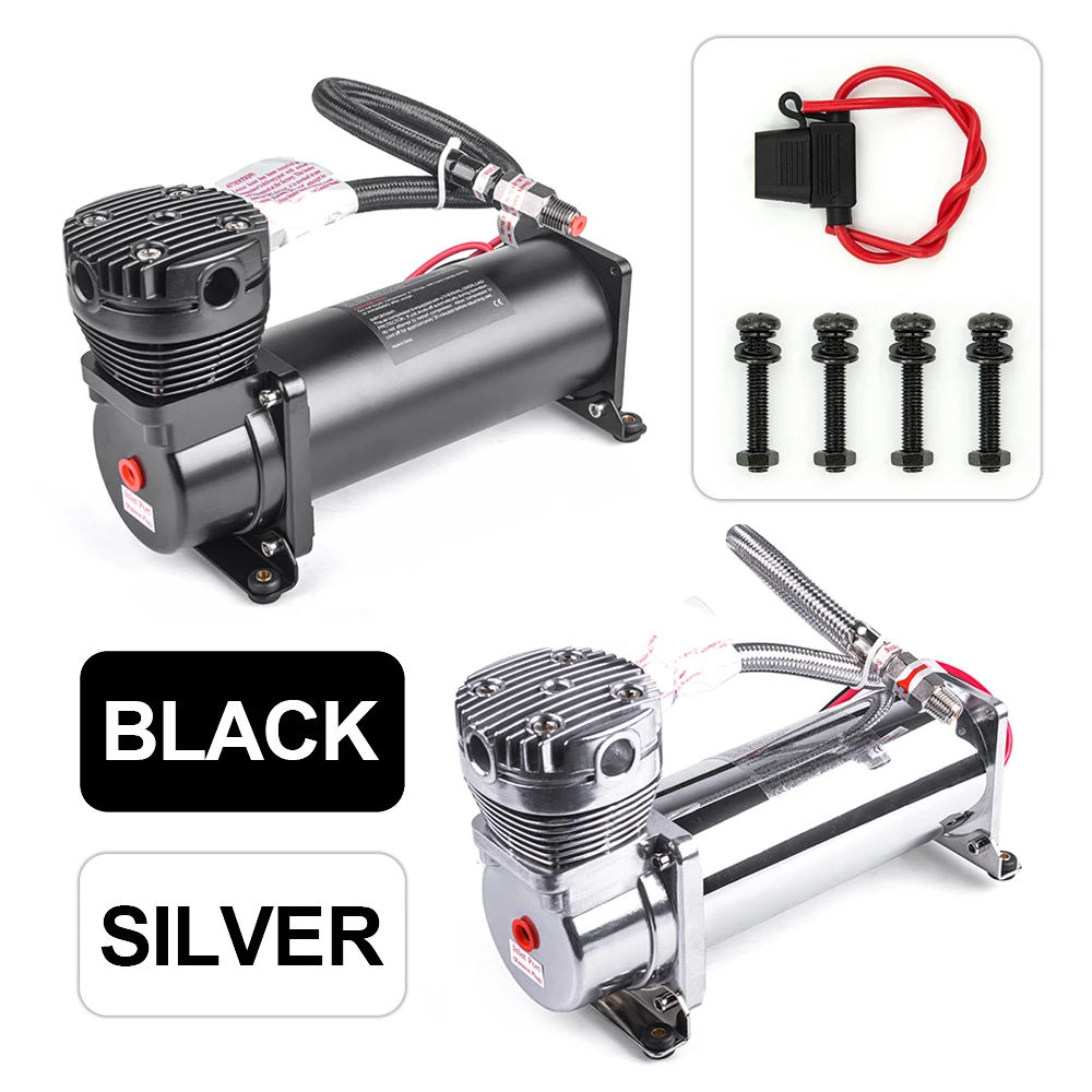 Compresseur D'air 200 PSI 300 W - Pour Suspension Pneumatique, Pneus Voiture/moto, Klaxon - Alimentation 12V, Portable