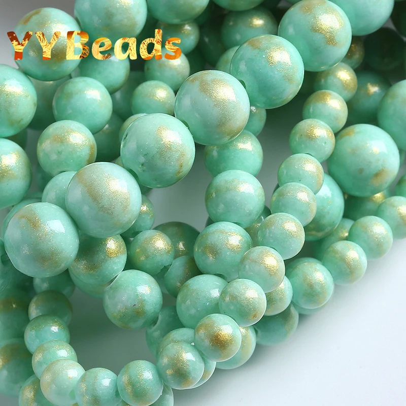 

Green Lapis Lazuli Jades Stone Beads Loose Round Beads for Jewelry Making Diy Bracelets Necklaces Handmade 4 6 8 10mm 15" Strand