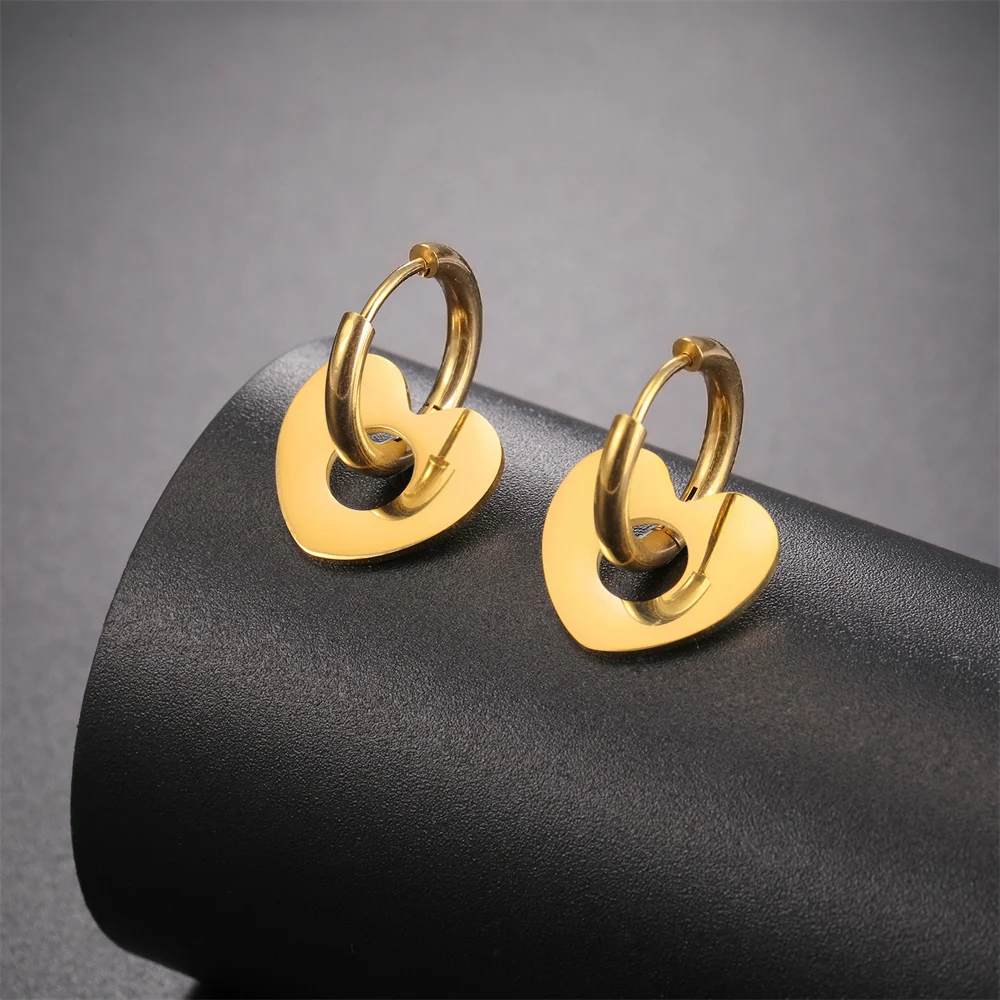 Edelstahl Ohrringe Frau Mond Stern Blume Anhänger Creolen 2023 Neue Leben des Baumes kolczyki Schmuck aretes de mujer – Detail 36