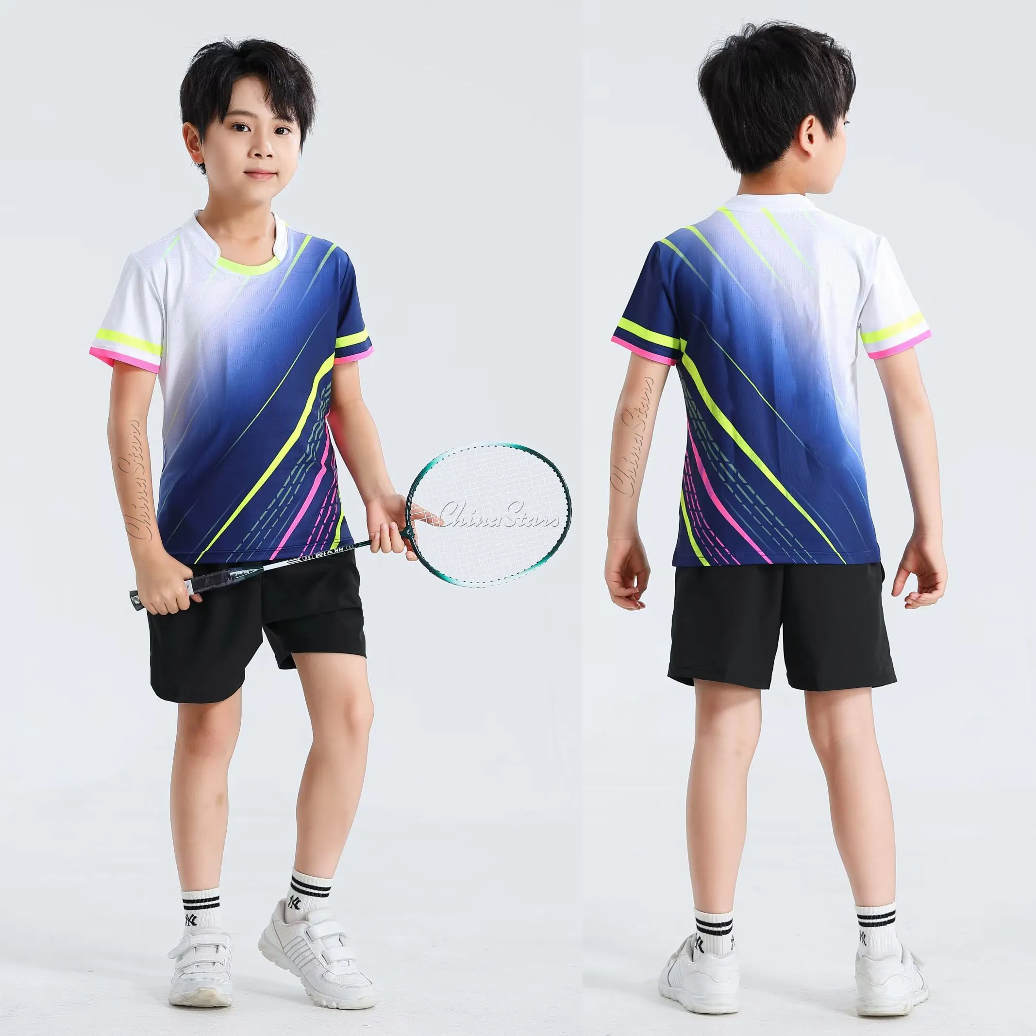 Kids Badminton Tops Suit Boys Tennis Shirt Shorts With Pocket Girls Ping Pong Clothes Child Volleyball Kits Sportswear Clothing