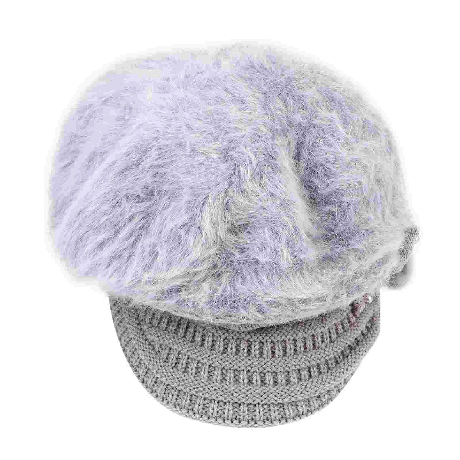 

1pc Knitted Hat Female Fashion Warm Beanie Peaked Headdress