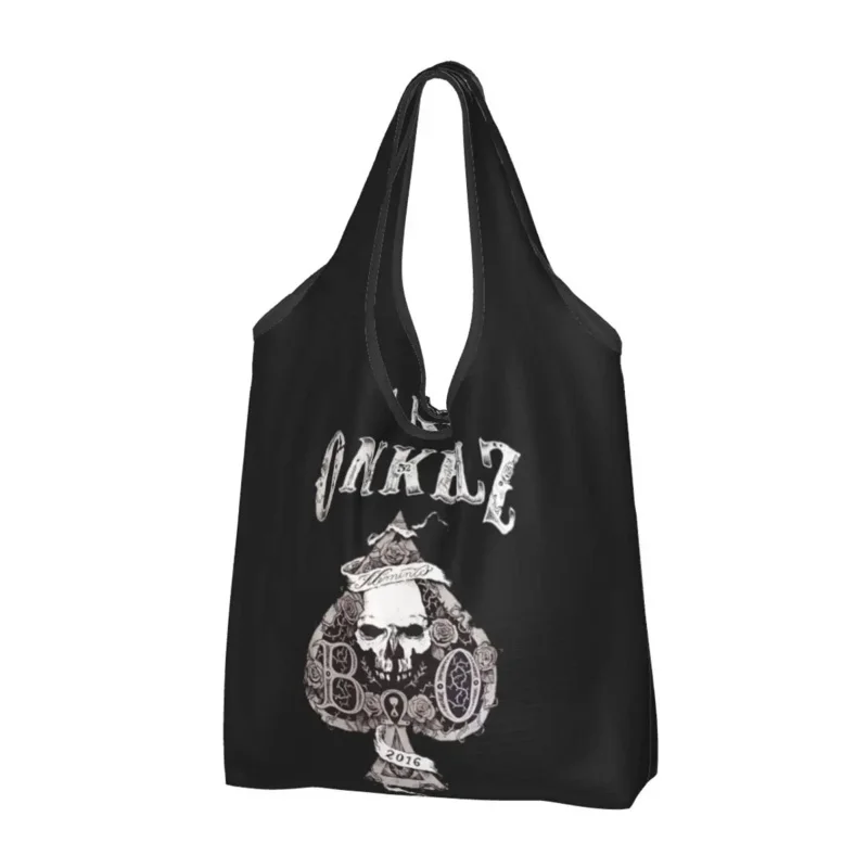 

Bohse Onkelz Germany Rock Music Reusable Shopping Grocery Bags Foldable 50LB Weight Capacity Eco Bag Eco-Friendly Ripstop