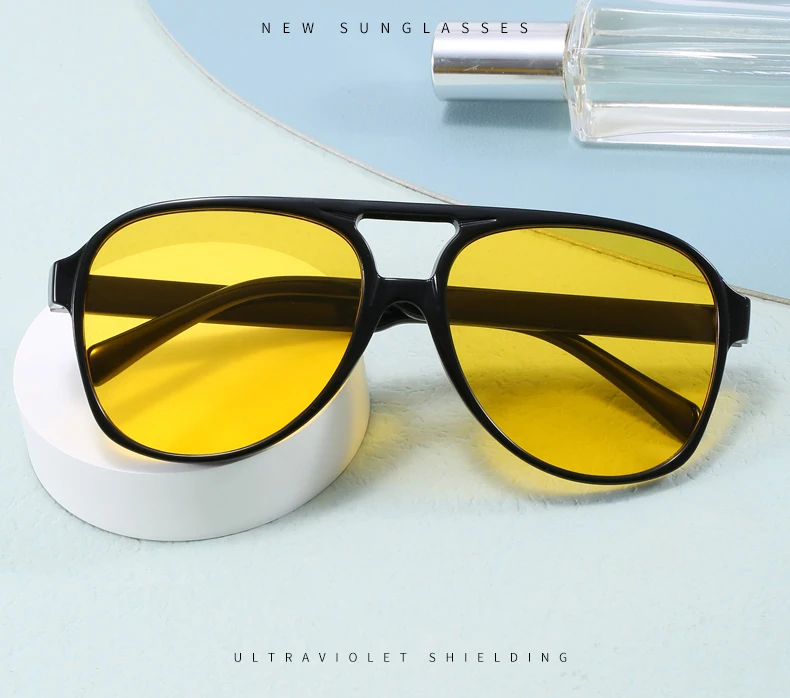 Schutzbrille 3 stücke Neue Frauen Doppel Brücke Quadrat Sonnenbrille Vintage Marke Designer Sonnenbrille Im Freien Fahren Shades UV400 – Detail 1