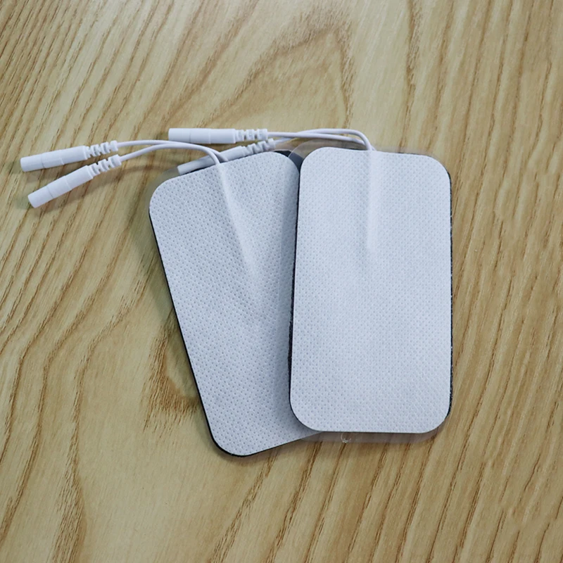 Electrode Pads Stimulator 10pcs/lot Electrode Pads Tens Electrodes for Tens Digital Therapy Machine Massager 5x5cm Nerve Stimulator with 2mm Plug