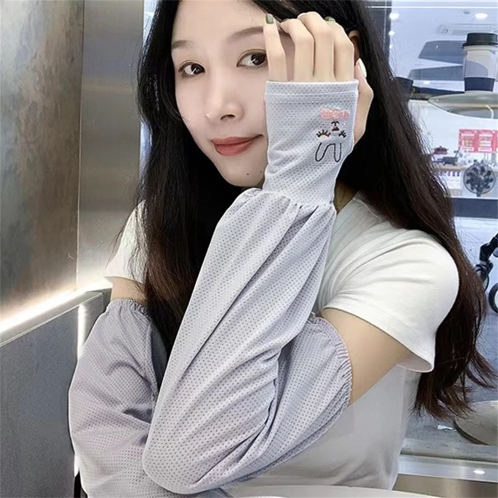 빠른 건조 부드럽고 피부 친화적, 완전 탄성 태양 보호 팔 슬리브, 태양 보호 얼음 슬리브, 변형 되지 않는 내구성