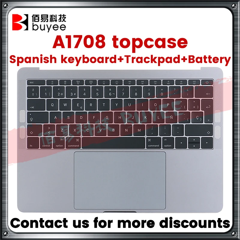 

Original 99New For Macbook 13" A1708 Palmrest Topcase with Cover C with SP Spanish Keyboard with Trackpad+A1713 Battery Assembly