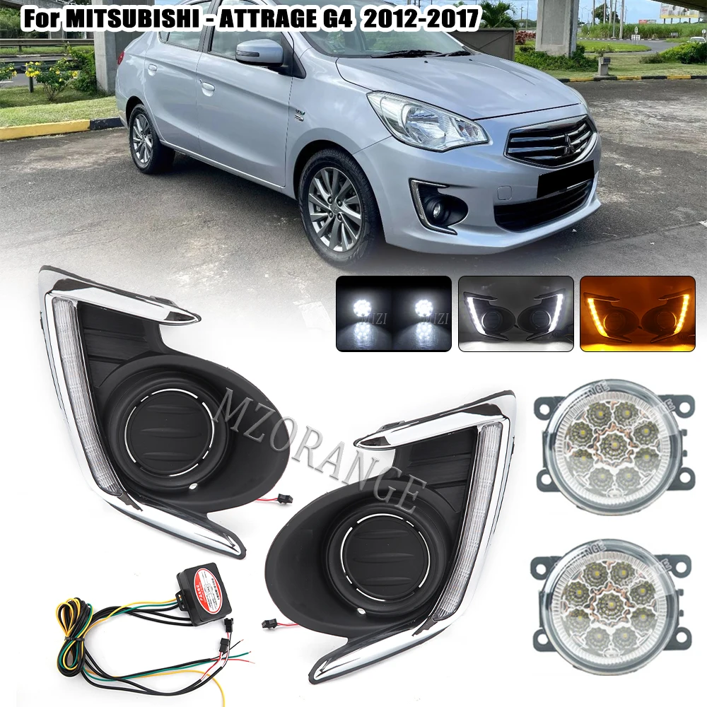 LEDDRLFogLightforMitsubishiAttrageMirageG420122017Headlight