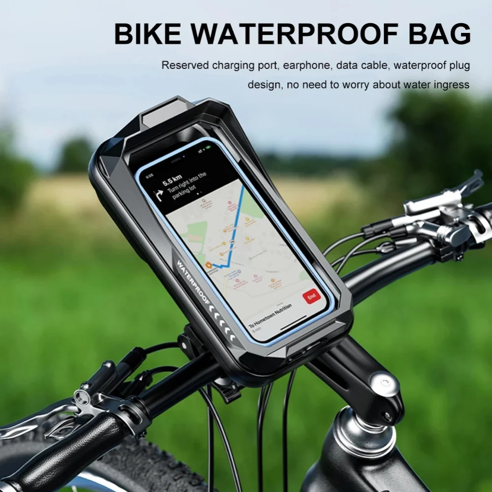 Waterproof Motorcycle Bicycle MTB Handlebar Phone Mount Bike Cell Phone  Holder