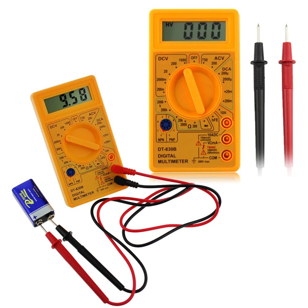 DT-830B LCD Auto Range Digital Voltmeter Multimeter Ohmmeter Volt Tester Electrical Instrument Analysis Instrument Detector Tool,digital multimeter,digital voltmeter,voltage tester,multimeter tester