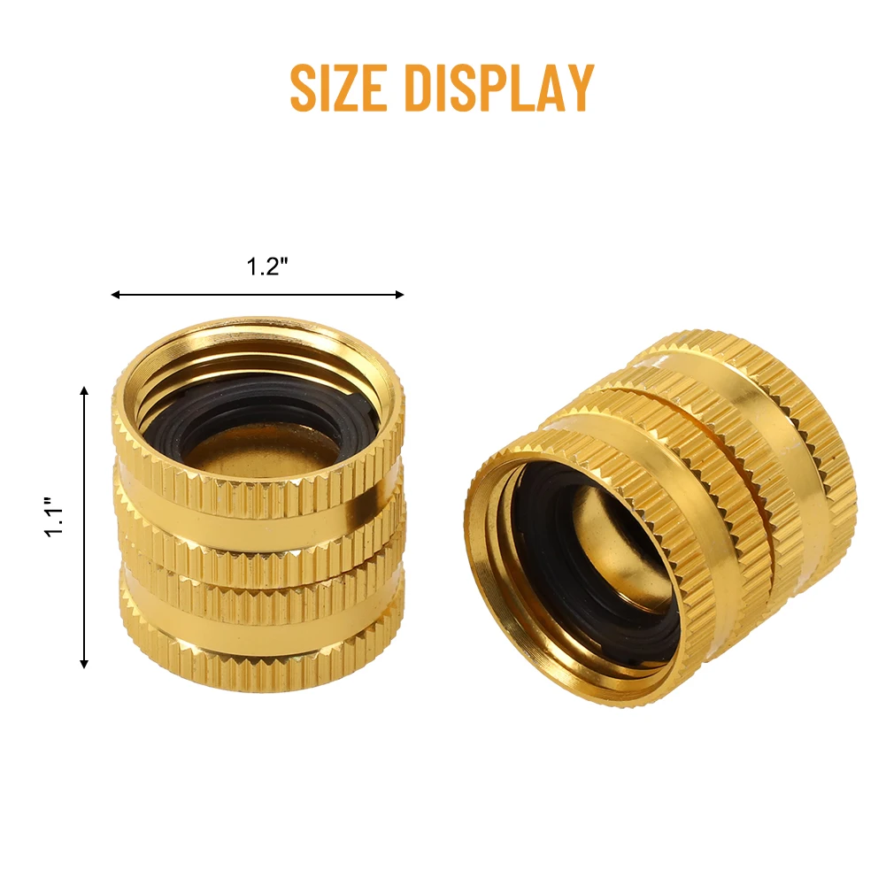 

Accessories Connector Garden N520 Watering Equipment 3/4\" Aluminum Double Female Dual Swivel For Male To Male