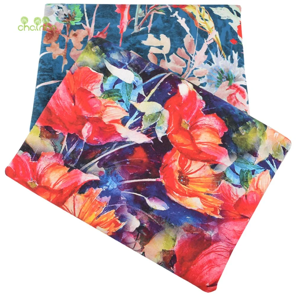 Chainho,Printed Cotton Linen Fabric,DIY Quilting Sewing Material,Cloth For Table,Sofa,Curtain,Bag,Cushion,Furniture Cover,15CLA5