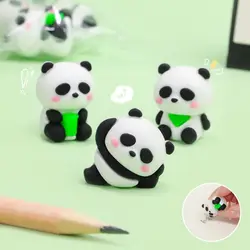 Cheese Bear Panda Fast Food 3D Shape Eraser Dustless Traceless Pencil Wiping Eraser High Elasticity Sharing Packing Mini Eraser