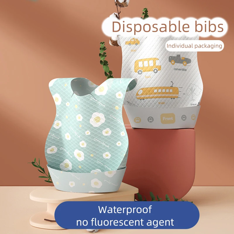 shake baby's hand Waterproof Soft Silicone Baby Bibs Cute Printed Fruit Animal Kids Bibs For Newborns Adjustable Baby Boy Girls Baby Feeding Stuff cute baby accessories