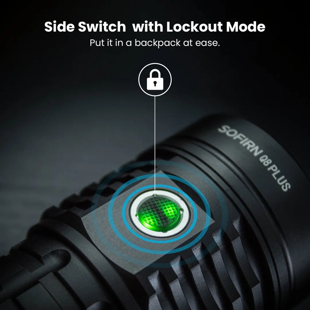 Sofirn Q8 Plus Super Powerful LED Flashlight 16000lm USB C Rechargeable 21700 Anduril 2.0 Torch XHP50B Reverse Charging — view 5