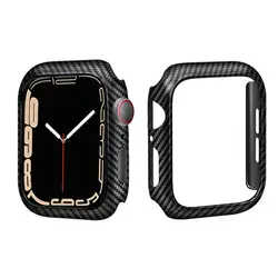 Carbon Fiber Bumper Protector for Smartwatch - Durable Cover & Accessories (Black)