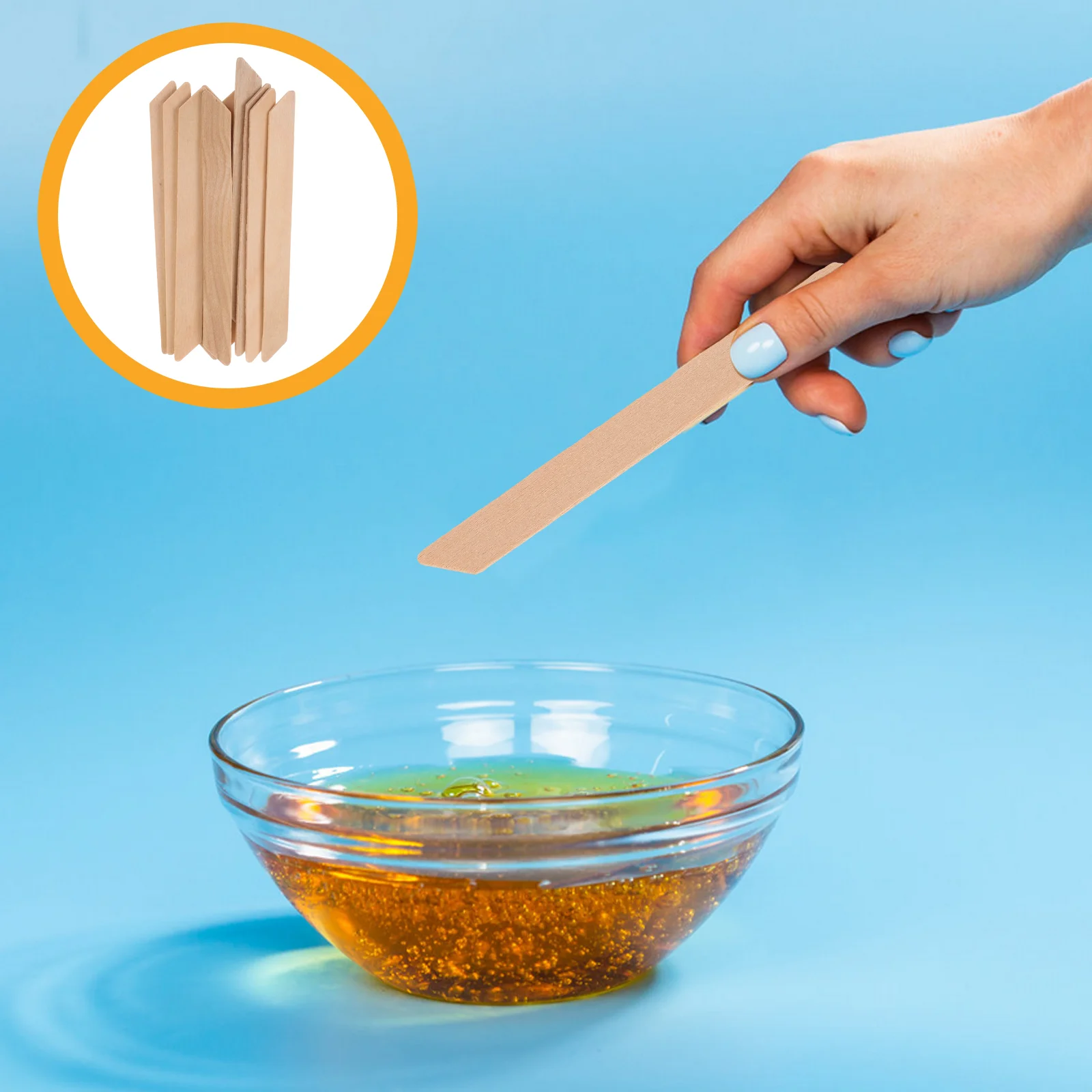 10 Pcs Hair Removal Stick Wax Applicator Face Strips Nose Sticks Brow Waxing Large