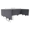 Desk Divider Modern Stand Up Desk Store ReFocus Raw Clamp-On Acoustic Desk Divider Mounted Privacy Panel Sound Blocking Desk 3