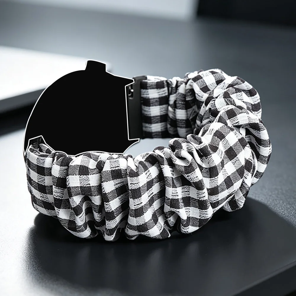 Breathable Striped Grid Watch Strap - 20/22mm Adjustable Bracelet Band