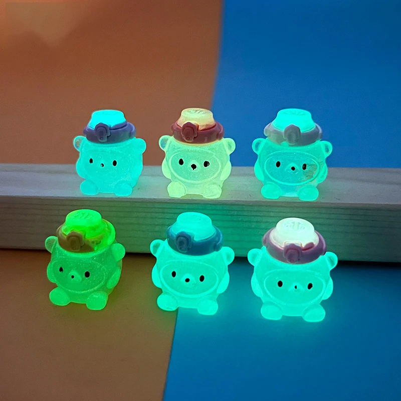 

Diy Luminous Bear Cup Bottle Resin Accessories Embellishment For Crafting Material Jewelry Charms Pendant Supply Arts Decoration