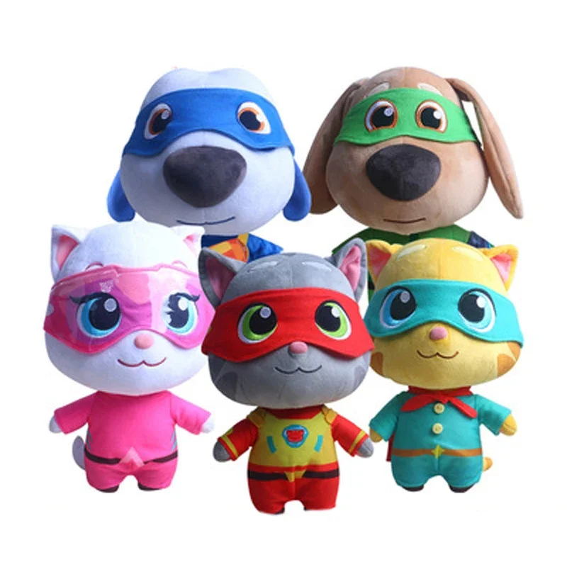 28cm Kawaii Can't Talk Version Talking Tom and Friends Hero Series Talking Tom Angela Hank Ginger Ben Plush Dolls Kids Baby Toys childcare center playset kids play center for baby dolls 5 play areas